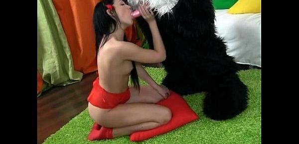  huge toy panda fuck young girl